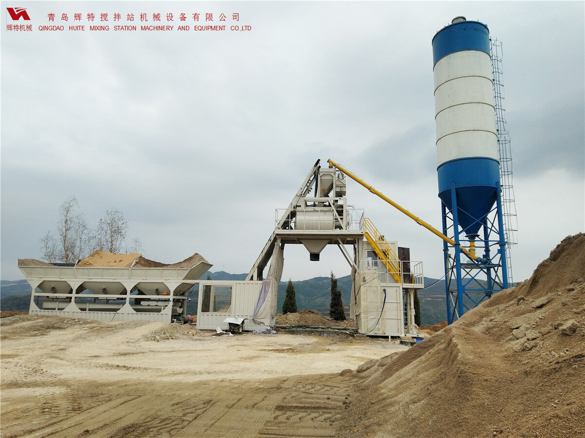 青島輝特機械 HZM75免基礎攪拌站模塊化設計，安裝快捷