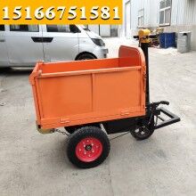 省時省人工！電動手推式工程翻斗車 手推車工地水泥砂漿運輸車